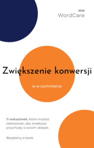 Okładka e-booka pod tytułem "Zwiększenie konwersji w e-commerce"
