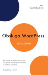 Okładka e-booka pod tytułem "Obsługa WordPress"